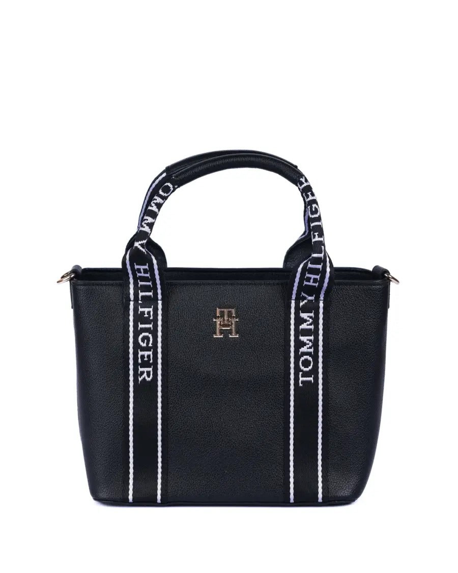 Tommy Hilfiger LOGOTAPE MINI TOTE - BLACK #TWB16