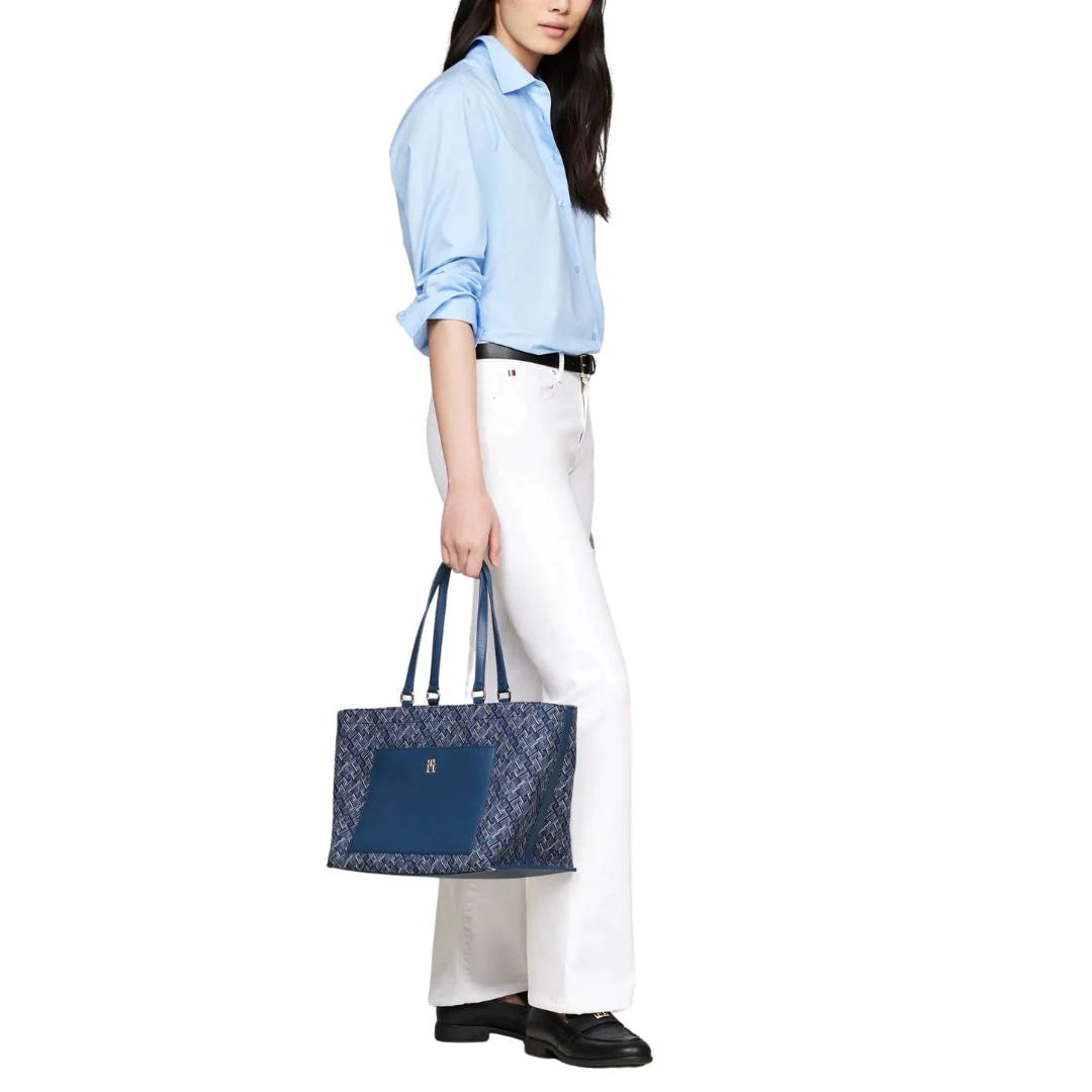 Tommy Hilfiger Monogram Jacquard Tote #TWB01
